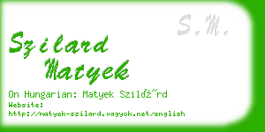 szilard matyek business card